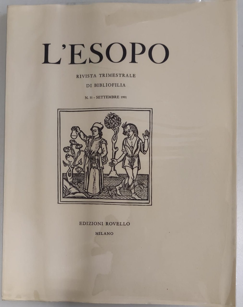 L'ESOPO. Numero 51 settembre 1991. - Rivista Trimestrale di Bibliofilia. | Immagine principale