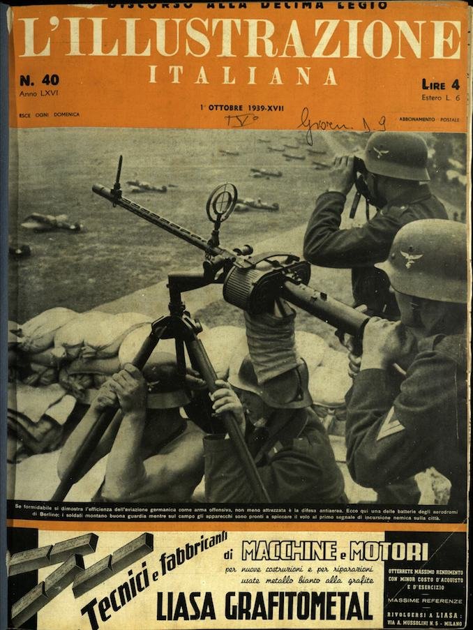 L'ILLUSTRAZIONE ITALIANA. 1 Ottobre 1939. Anno 66 - N. 40.