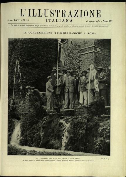 L'ILLUSTRAZIONE ITALIANA. 16 Agosto 1931. Anno 58 - N. 33.