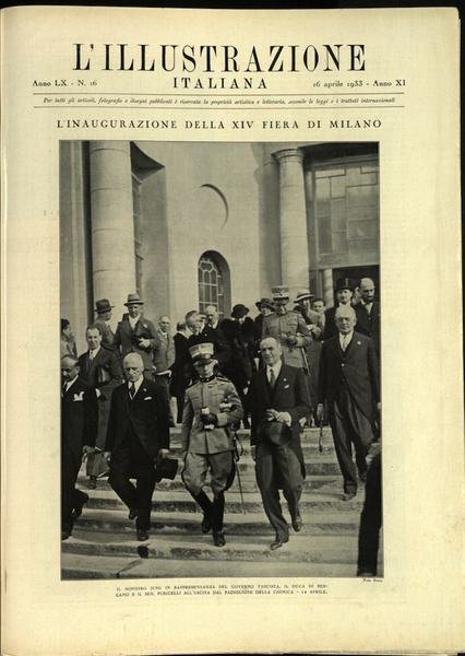 L'ILLUSTRAZIONE ITALIANA. 16 Aprile 1933. Anno 60 - N. 16.