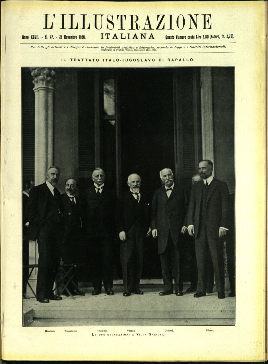 L'ILLUSTRAZIONE ITALIANA. 21 Novembre 1920. Anno XLVII - N. 47. | Immagine principale