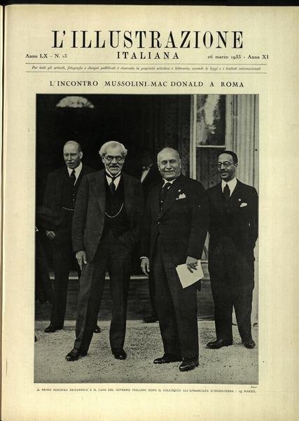 L'ILLUSTRAZIONE ITALIANA. 26 Marzo 1933. Anno 60 - N. 13.