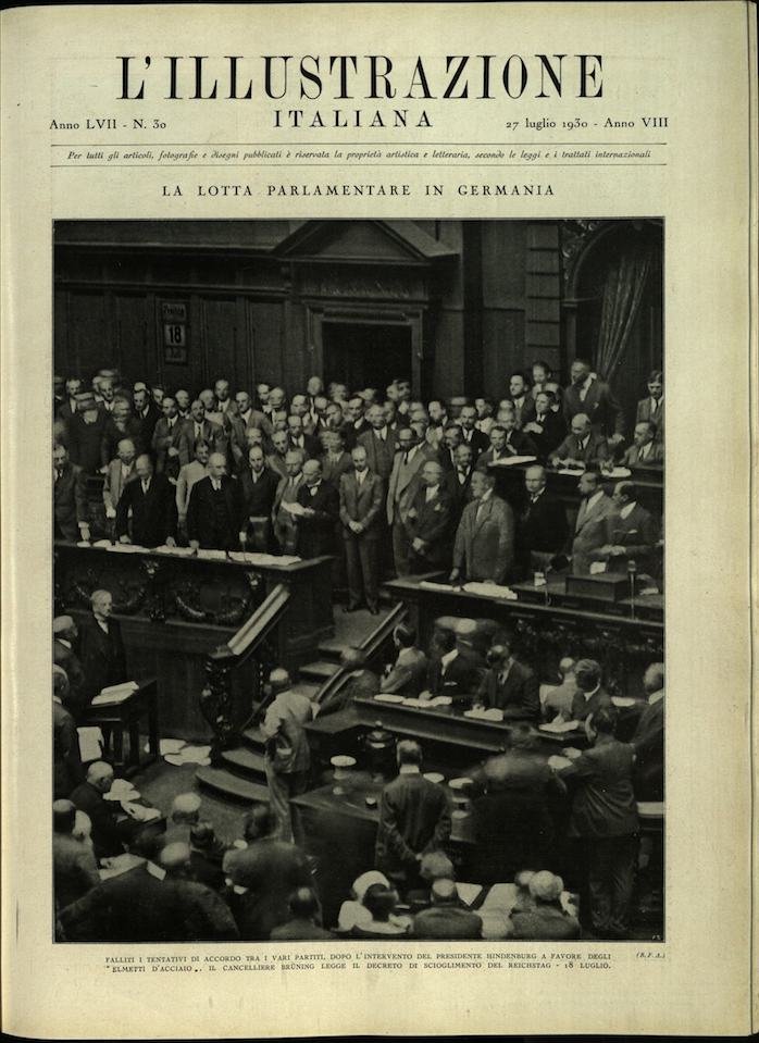 L'ILLUSTRAZIONE ITALIANA. 27 Luglio 1930. Anno 57 - N. 30. | Immagine principale