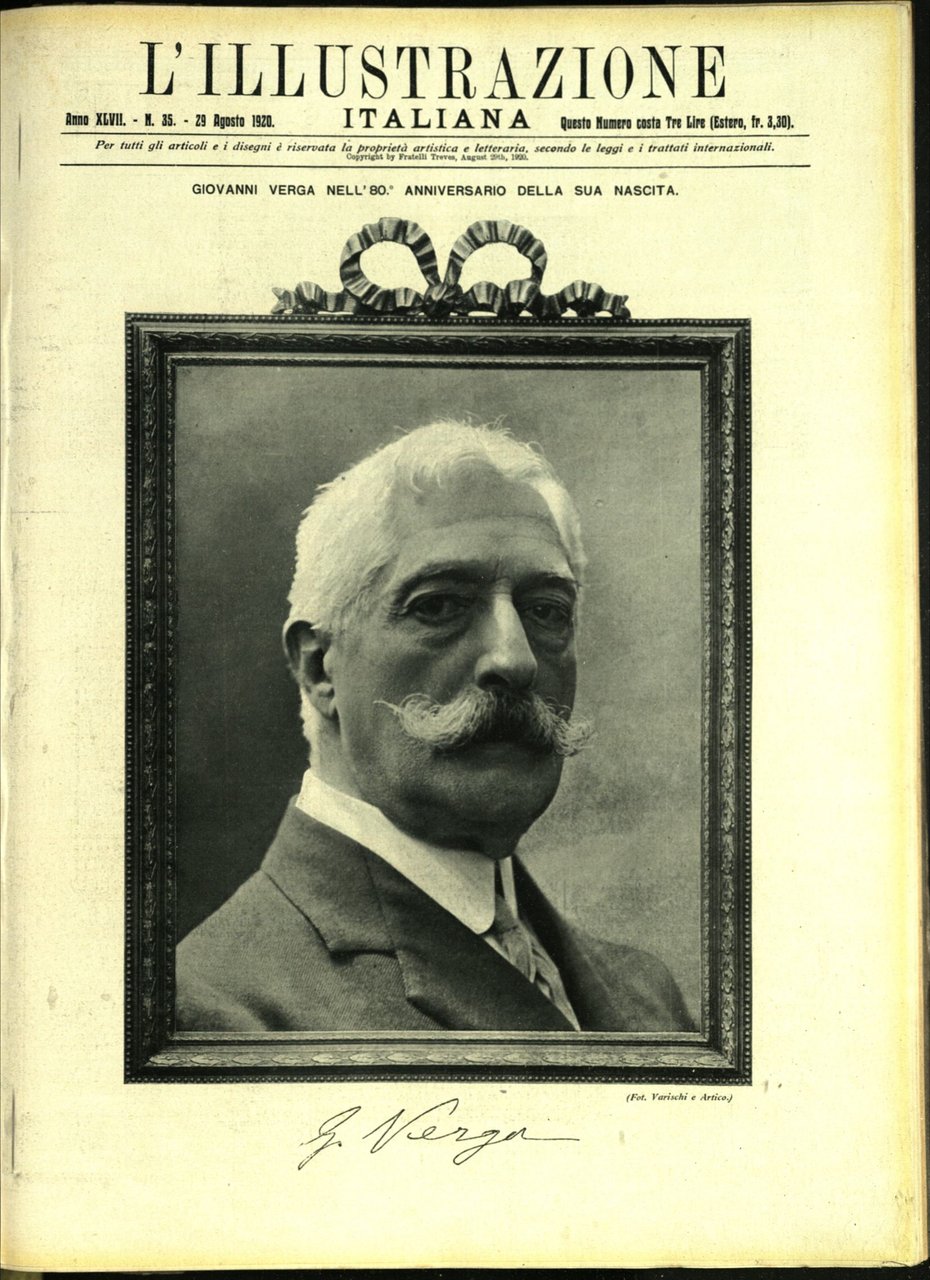 L'ILLUSTRAZIONE ITALIANA. 29 Agosto 1920. Anno XLVII - N. 35. | Immagine principale