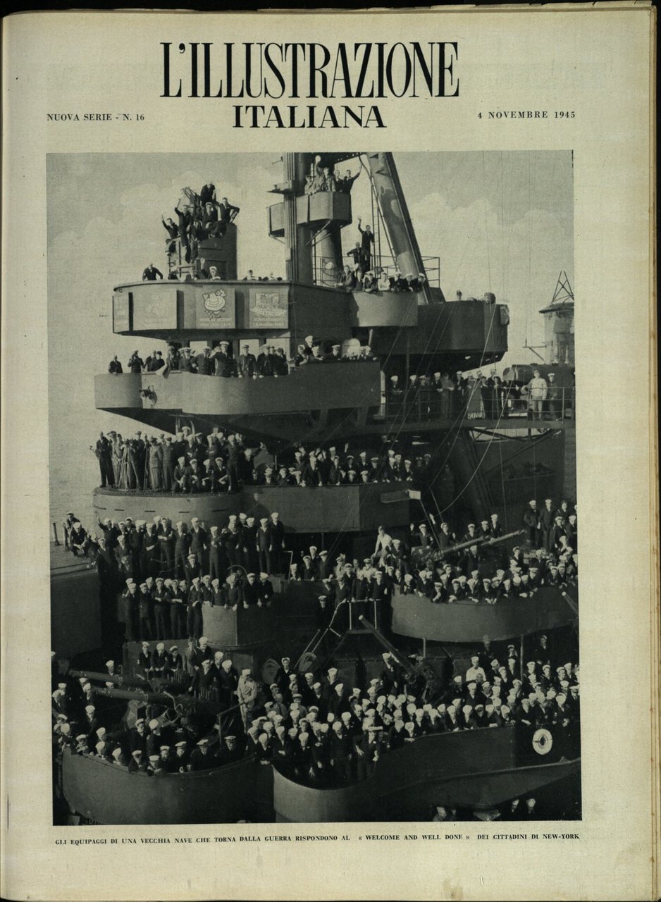 L'ILLUSTRAZIONE ITALIANA. Nuova Serie. 4 Novembre 1945. Anno 72 - …