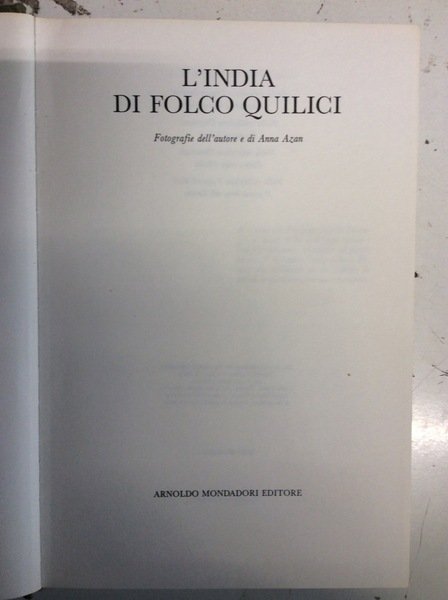 L'INDIA DI FOLCO QUILICI.