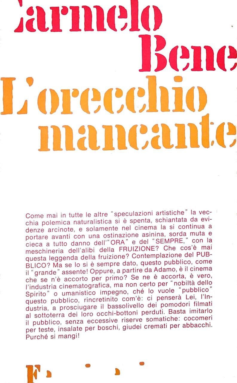 L'ORECCHIO MANCANTE. | Immagine principale