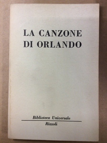 LA CANZONE DI ORLANDO.