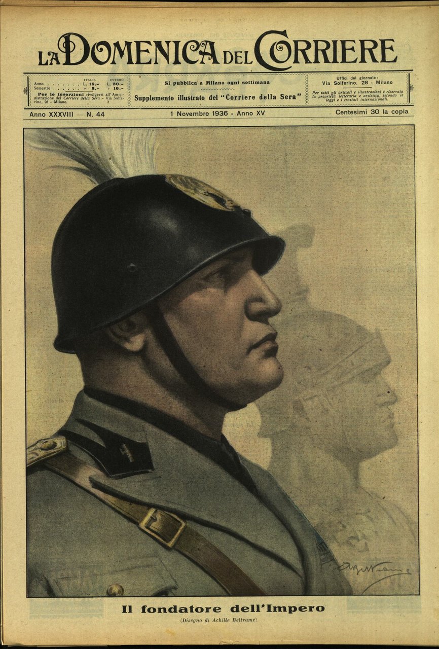 LA DOMENICA DEL CORRIERE 1 Novembre 1936 Anno XXXVIII - … | Immagine principale