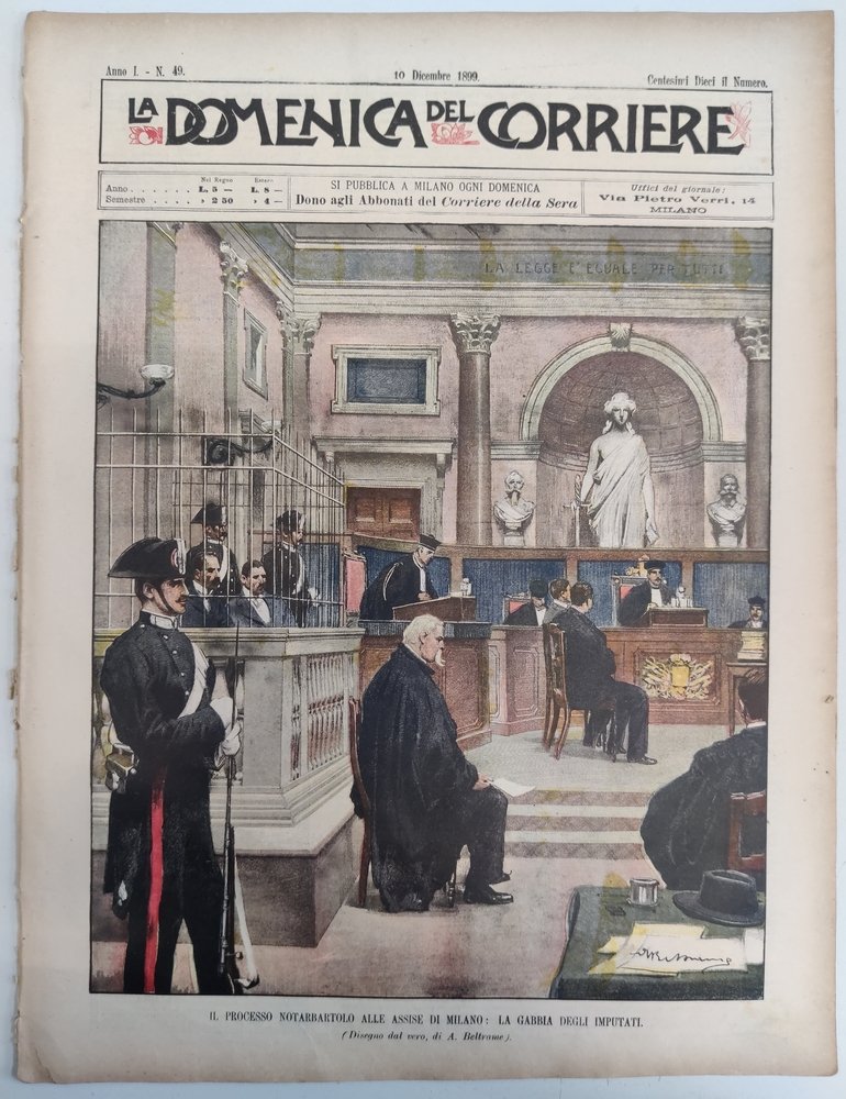 LA DOMENICA DEL CORRIERE 10 dicembre 1899 Anno I - … | Immagine principale