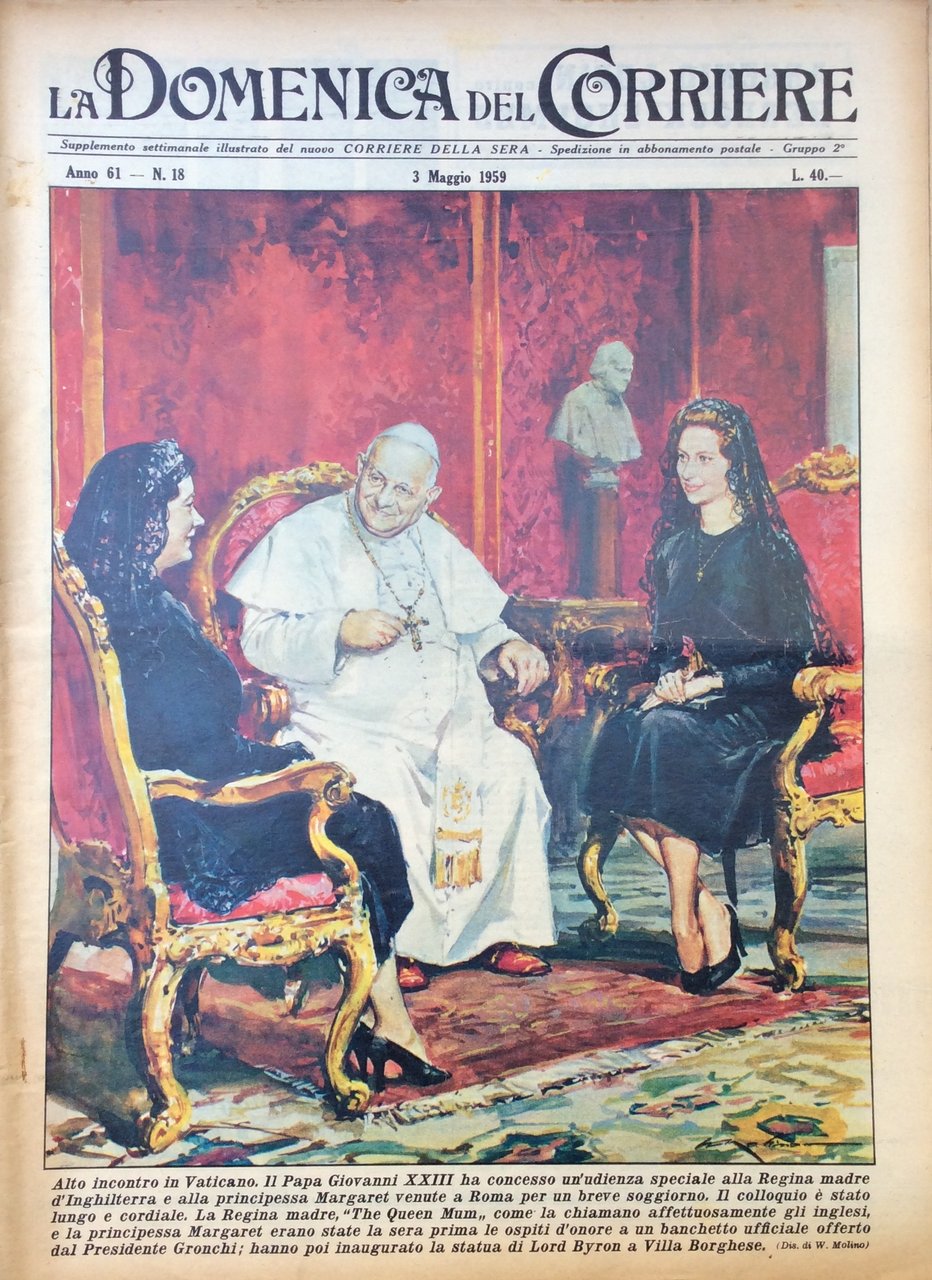 LA DOMENICA DEL CORRIERE. 10 Maggio 1959. Anno 61 - …