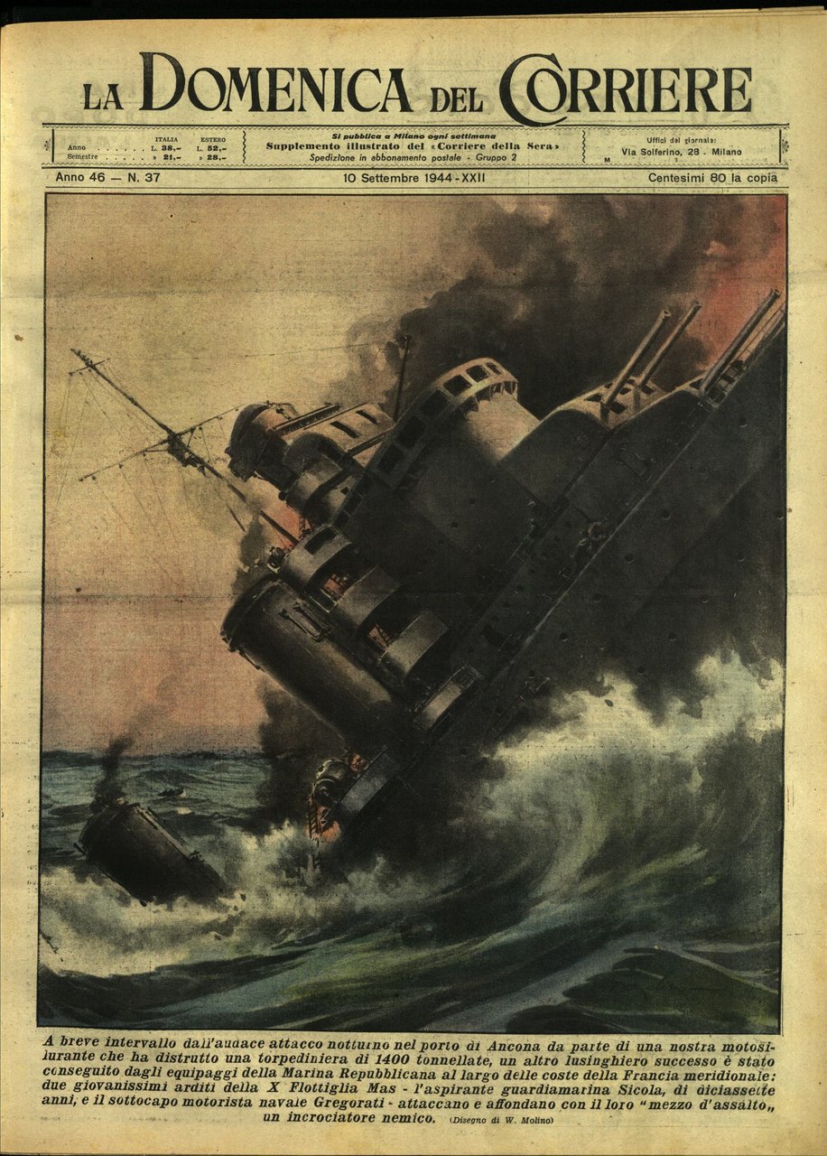 LA DOMENICA DEL CORRIERE 10 Settembre 1944 Anno XLVI - … | Immagine principale