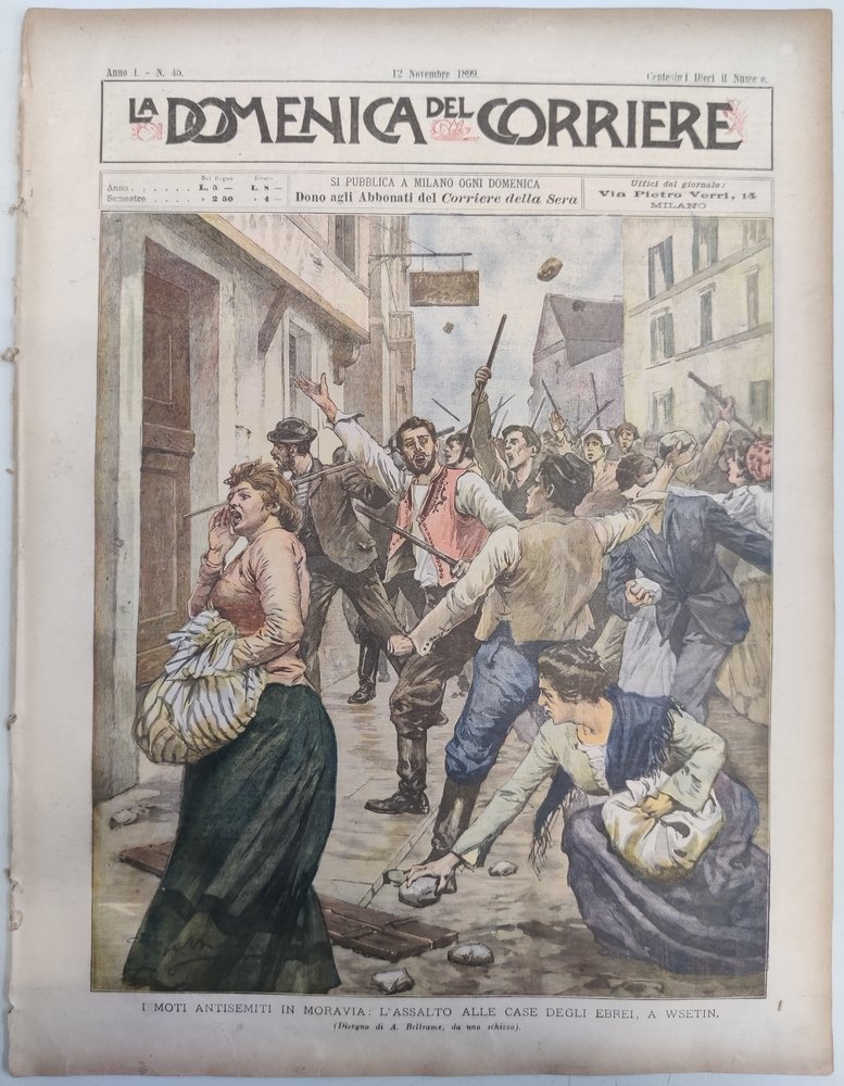 LA DOMENICA DEL CORRIERE 12 novembre 1899 Anno I - … | Immagine principale