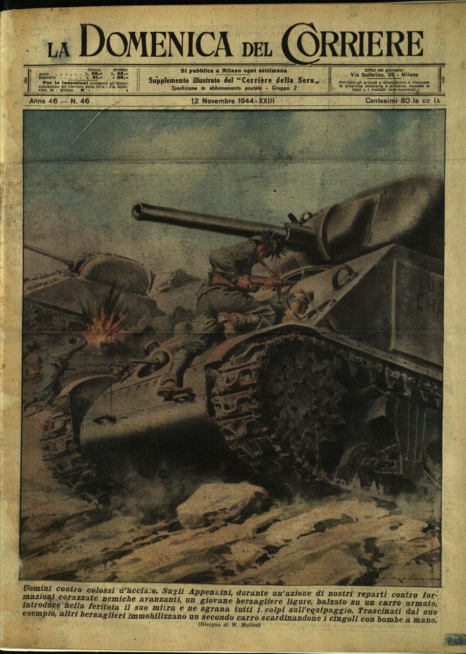 LA DOMENICA DEL CORRIERE 12 Novembre 1944 Anno XLVI - … | Immagine principale