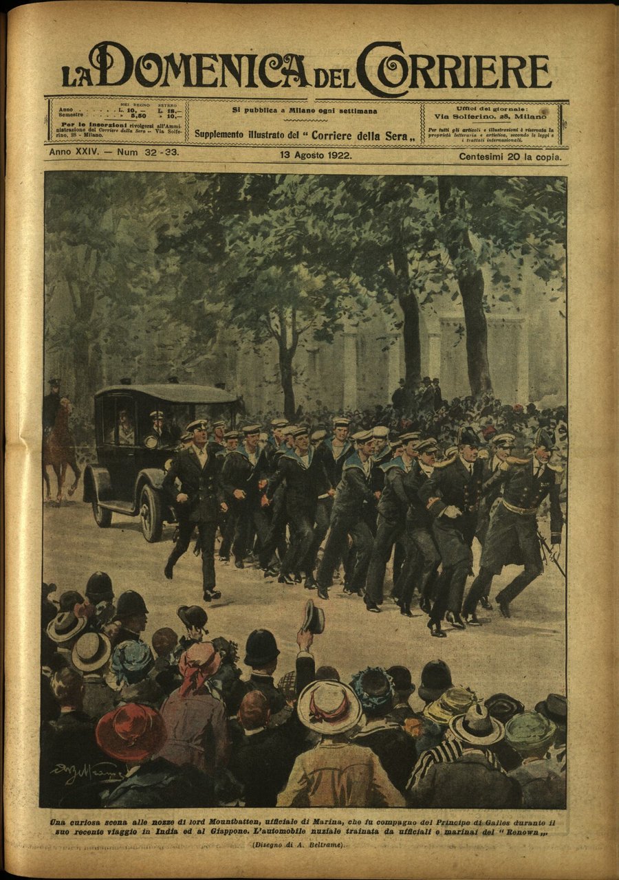 LA DOMENICA DEL CORRIERE. 13 agosto 1922. Anno XXIV - …