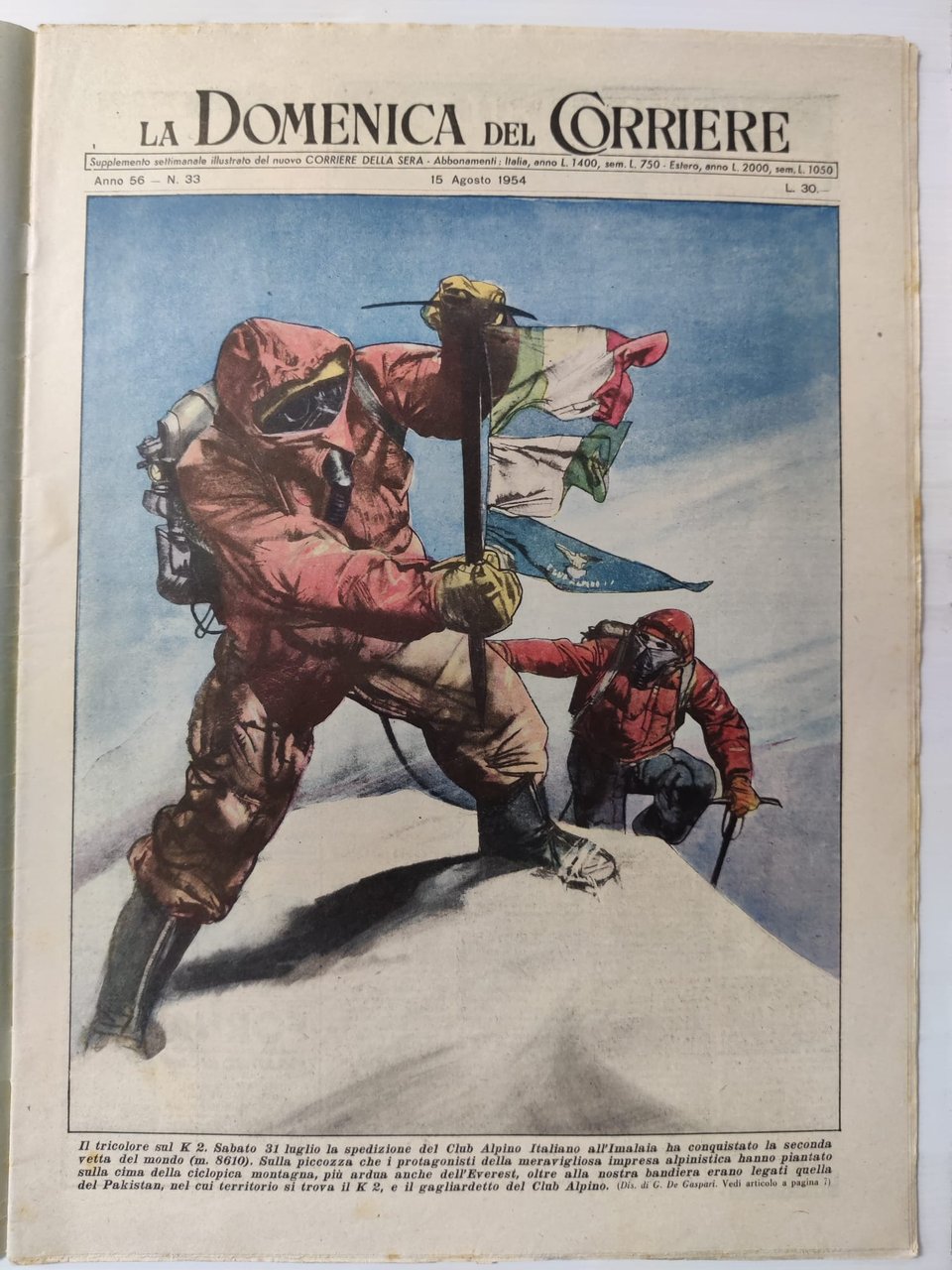 LA DOMENICA DEL CORRIERE. 15 Agosto 1954. Anno 56 - …