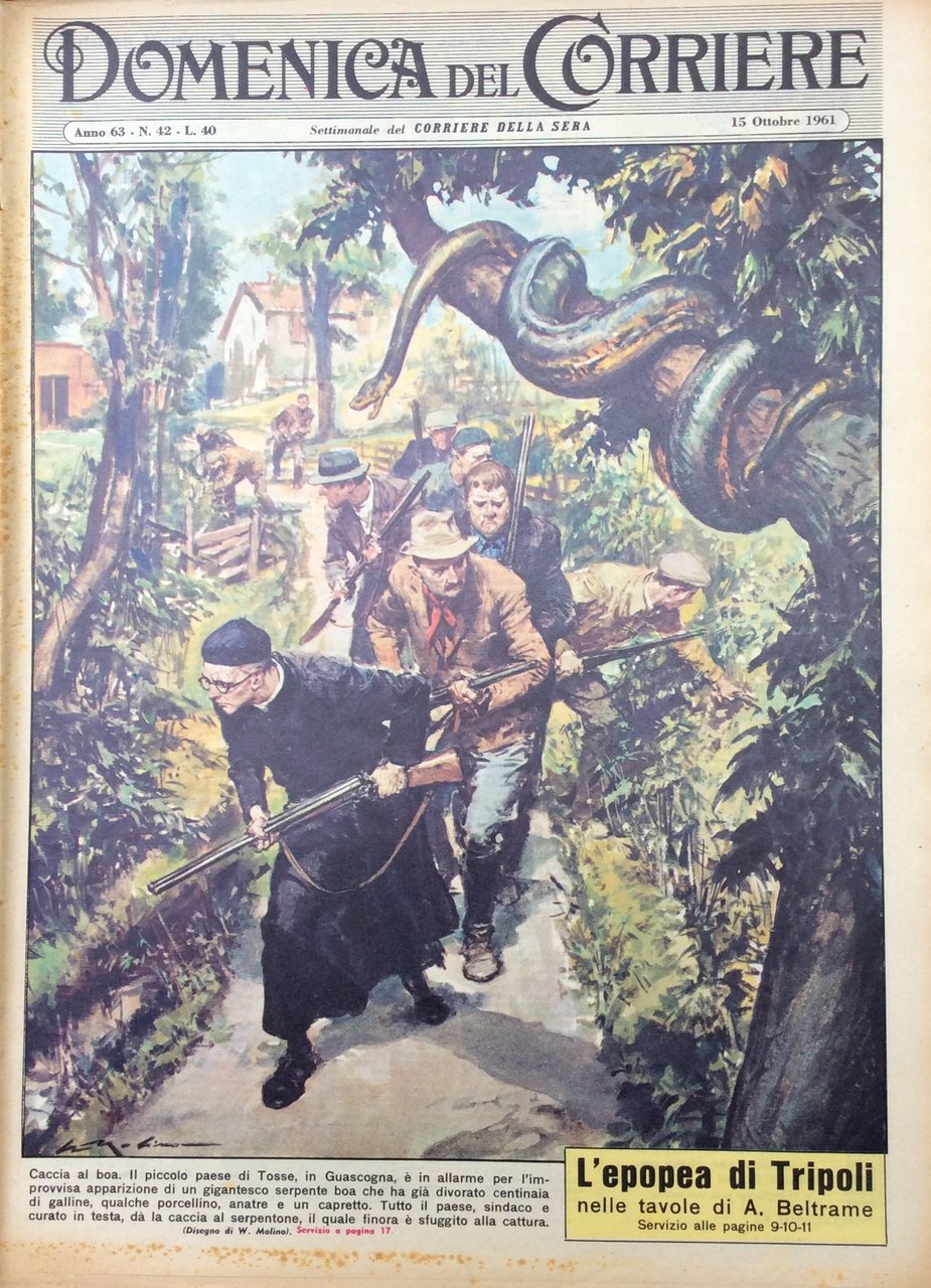 LA DOMENICA DEL CORRIERE 15 Ottobre 1961 Anno 63 - … | Immagine principale