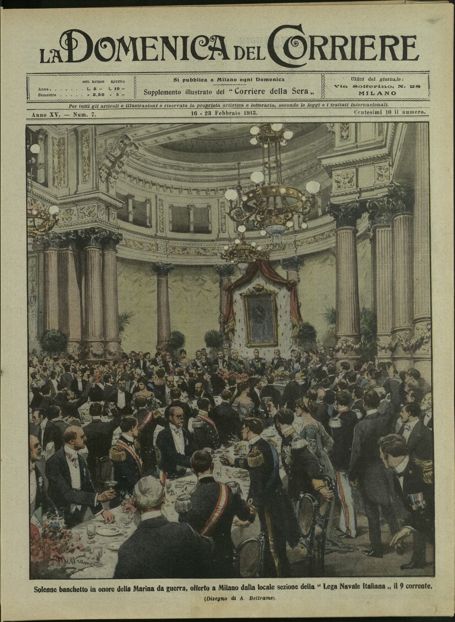 LA DOMENICA DEL CORRIERE. 16 - 23 Febbraio 1913. Anno …