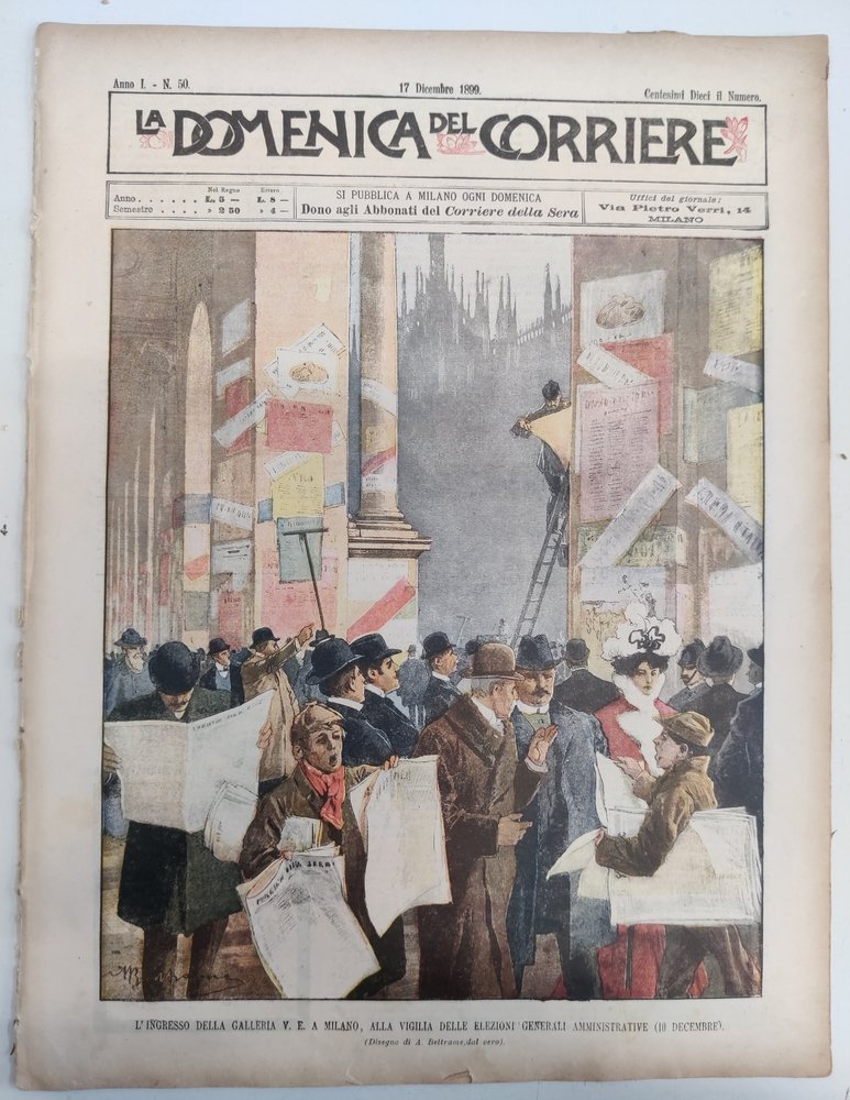 LA DOMENICA DEL CORRIERE 17 dicembre 1899 Anno I - … | Immagine principale