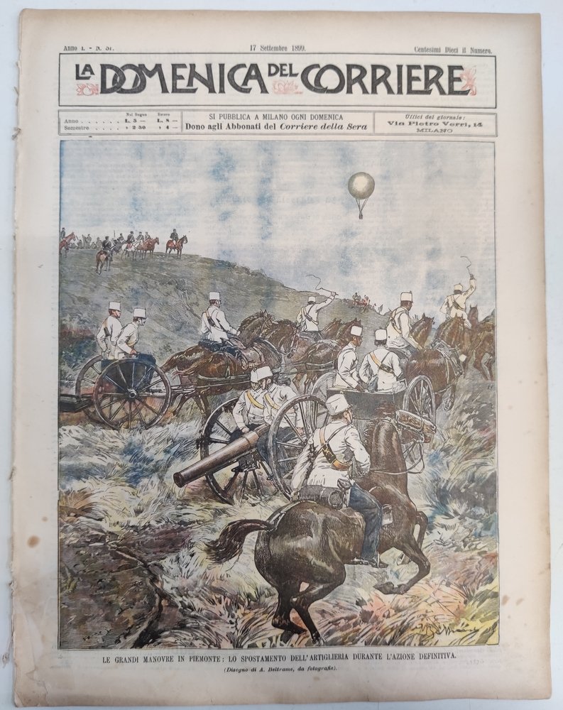 LA DOMENICA DEL CORRIERE 17 Settembre 1899 Anno I - … | Immagine principale