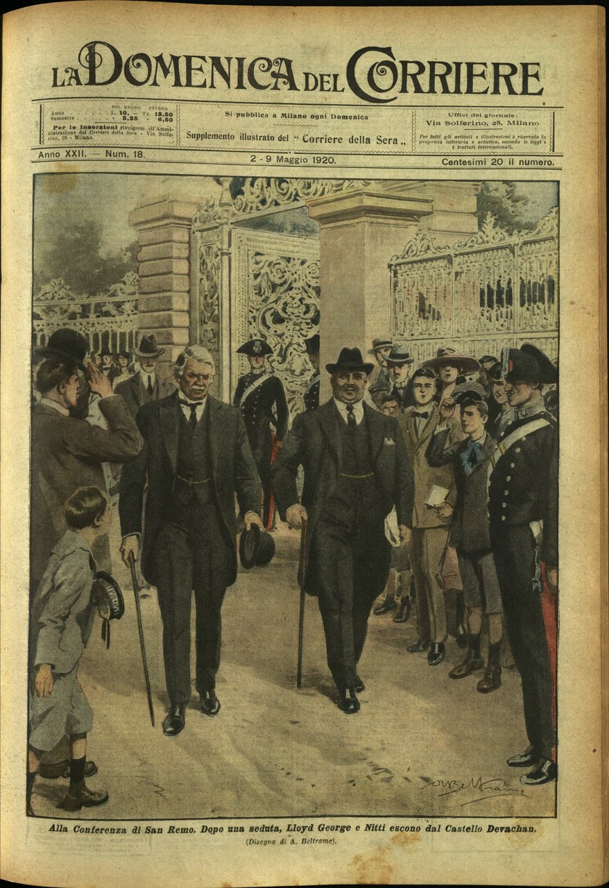 LA DOMENICA DEL CORRIERE. 2 - 9 maggio 1920. Anno …