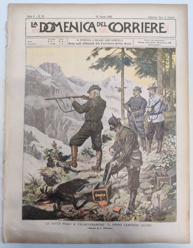 LA DOMENICA DEL CORRIERE 20 agosto 1899 Anno I - … | Immagine principale