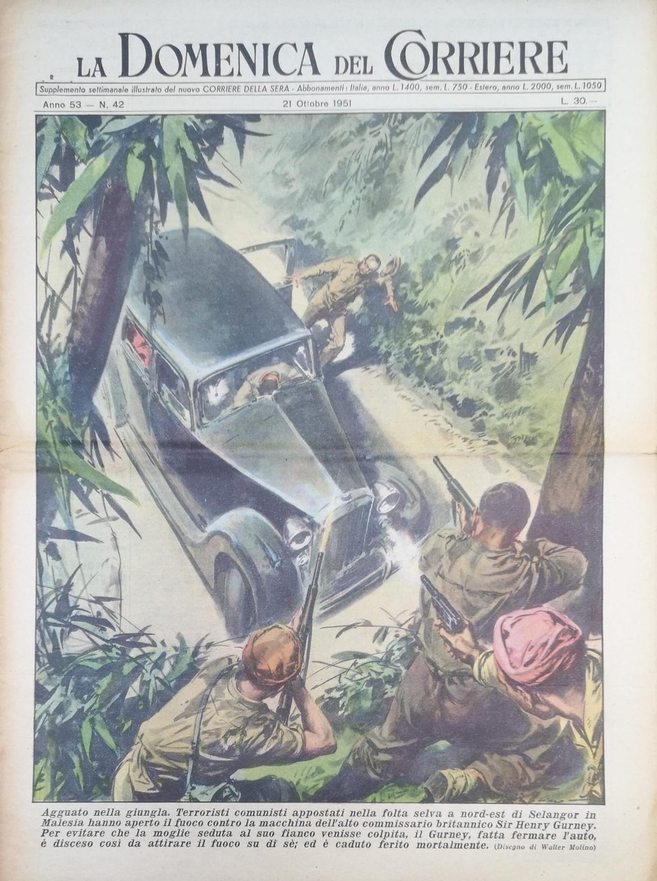 LA DOMENICA DEL CORRIERE 21 ottobre 1951 Anno LIII - …