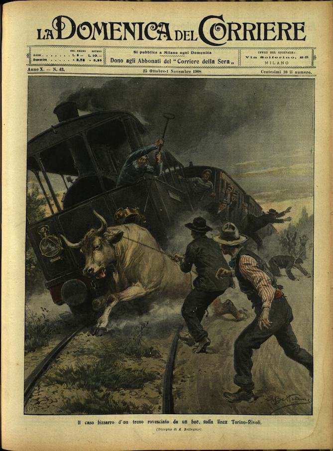 LA DOMENICA DEL CORRIERE. 25 Ottobre - 1 novembre 1908. …