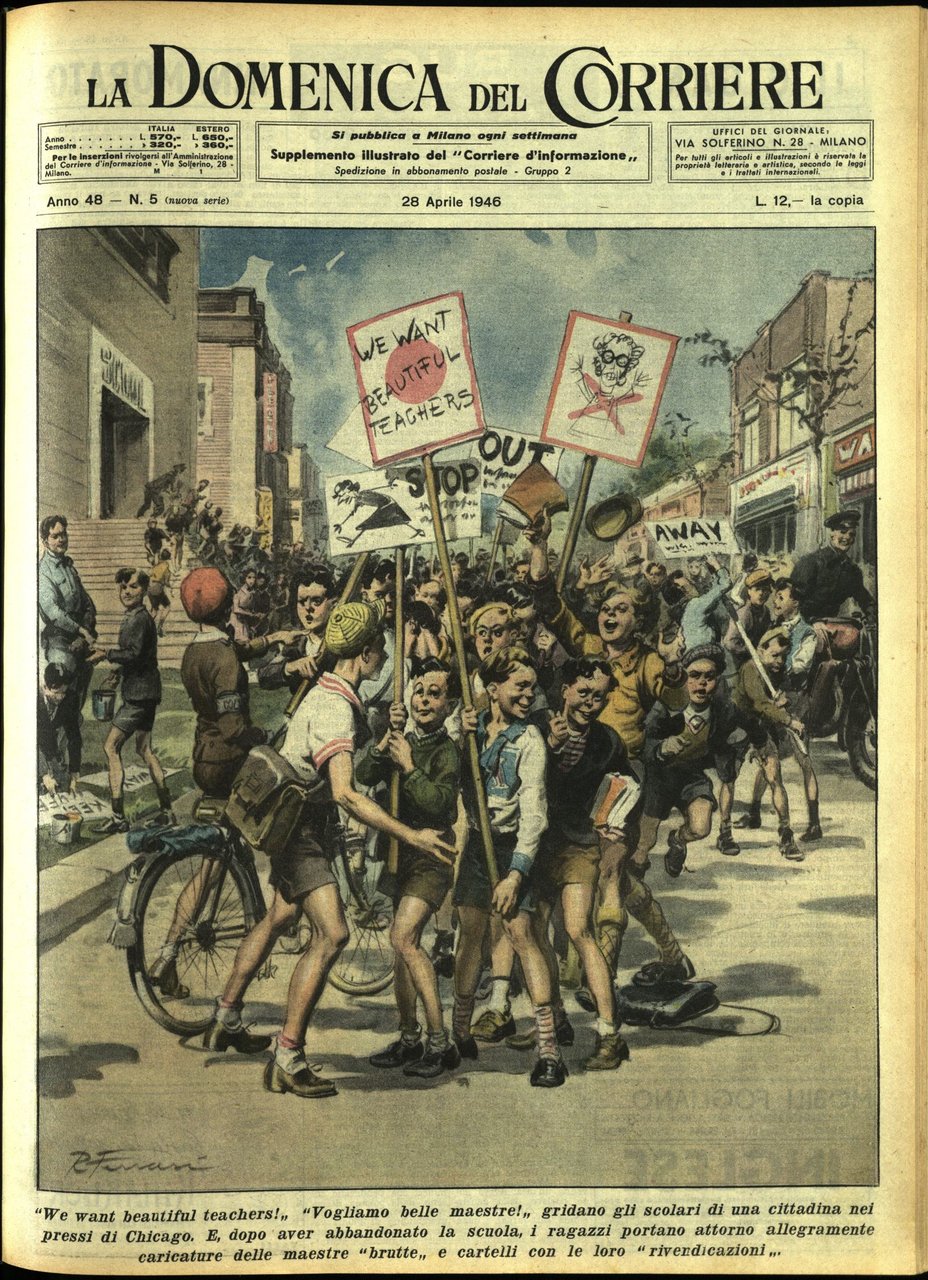 LA DOMENICA DEL CORRIERE. 28 aprile 1946. Anno XLVIII - …