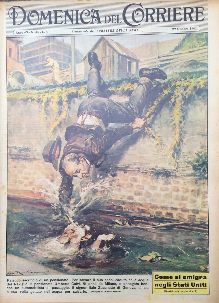 LA DOMENICA DEL CORRIERE 29 Ottobre 1961 Anno 63 - … | Immagine principale