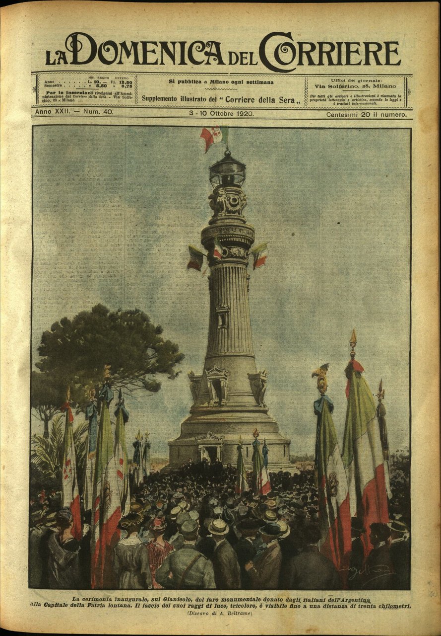LA DOMENICA DEL CORRIERE. 3 - 10 ottobre 1920. Anno …