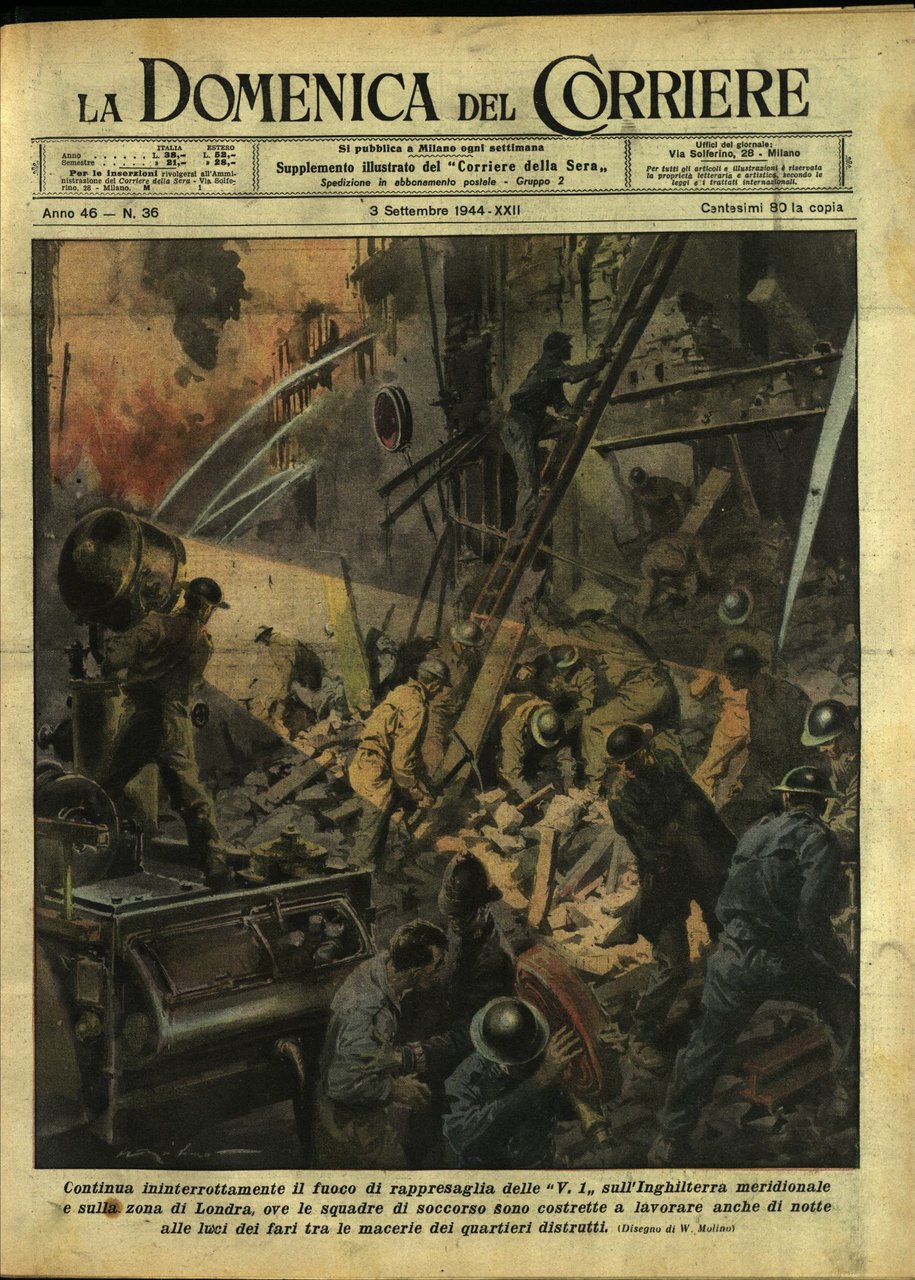 LA DOMENICA DEL CORRIERE 3 Settembre 1944 Anno XLVI - … | Immagine principale