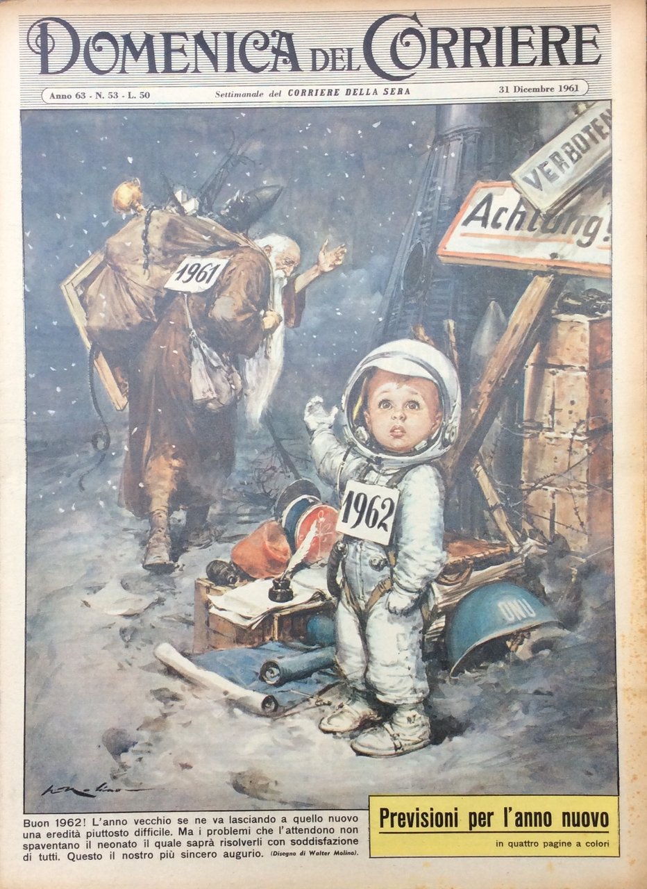 LA DOMENICA DEL CORRIERE 31 Dicembre 1961 Anno 63 - … | Immagine principale