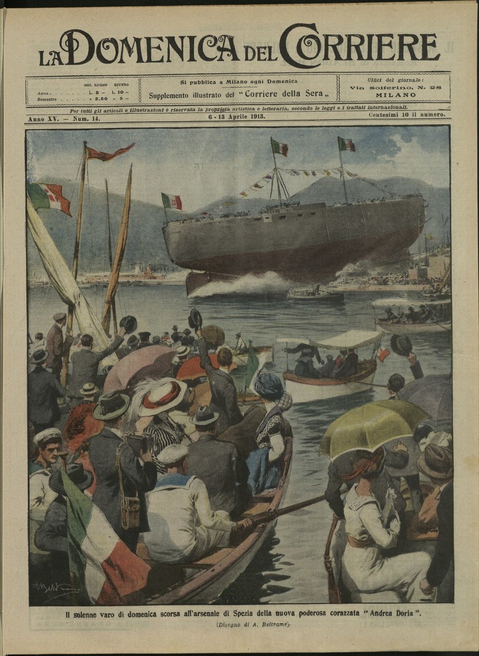 LA DOMENICA DEL CORRIERE. 6 - 13 Aprile 1913. Anno …
