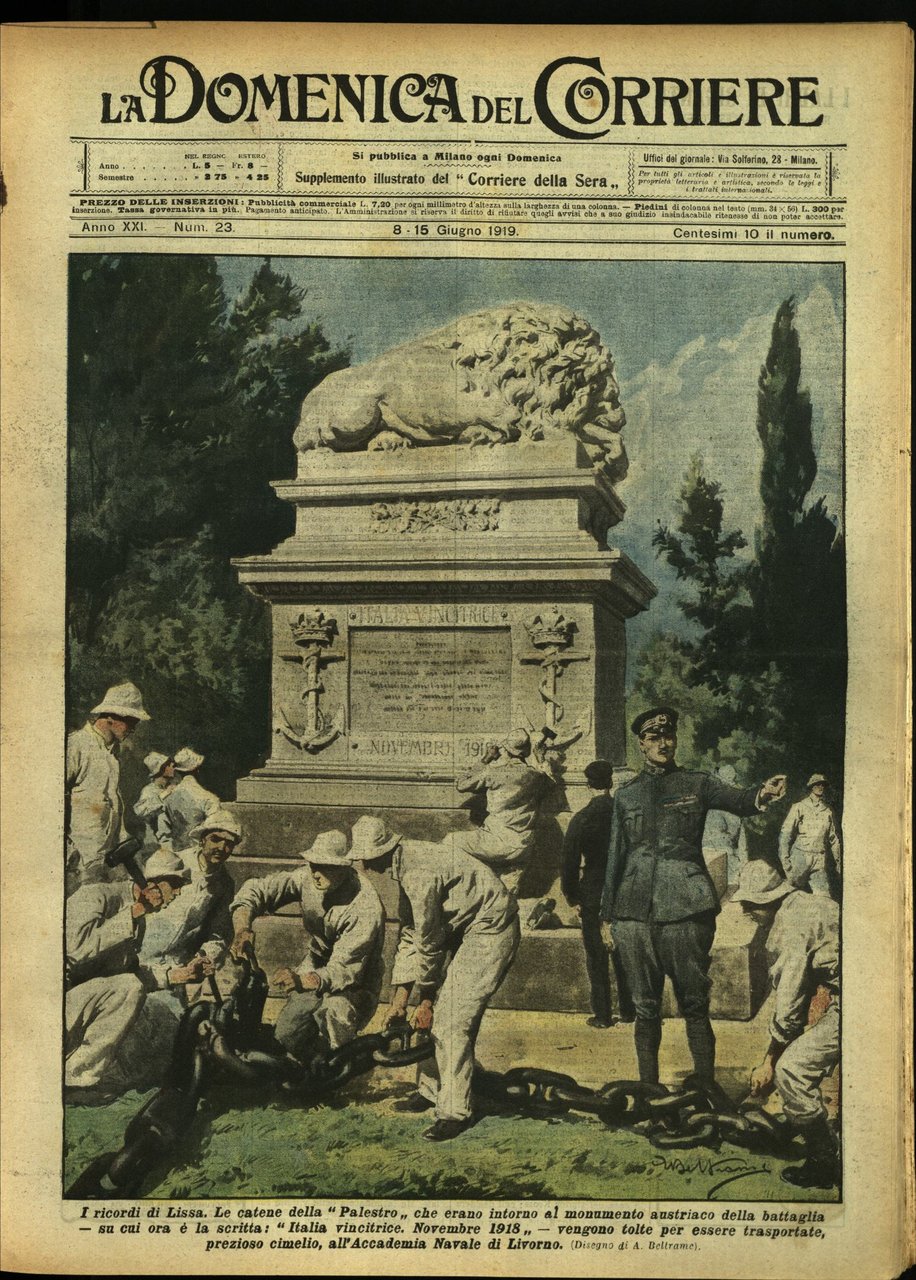 LA DOMENICA DEL CORRIERE 8 - 15 Giugno 1919 Anno … | Immagine principale