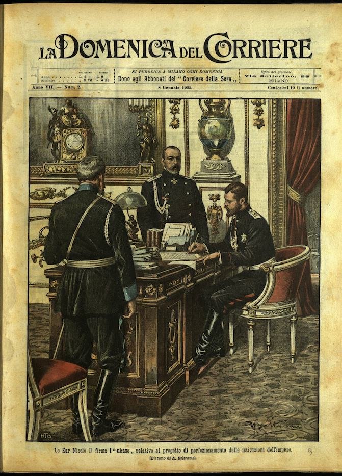 LA DOMENICA DEL CORRIERE. 8 Gennaio 1905. Anno VII - …