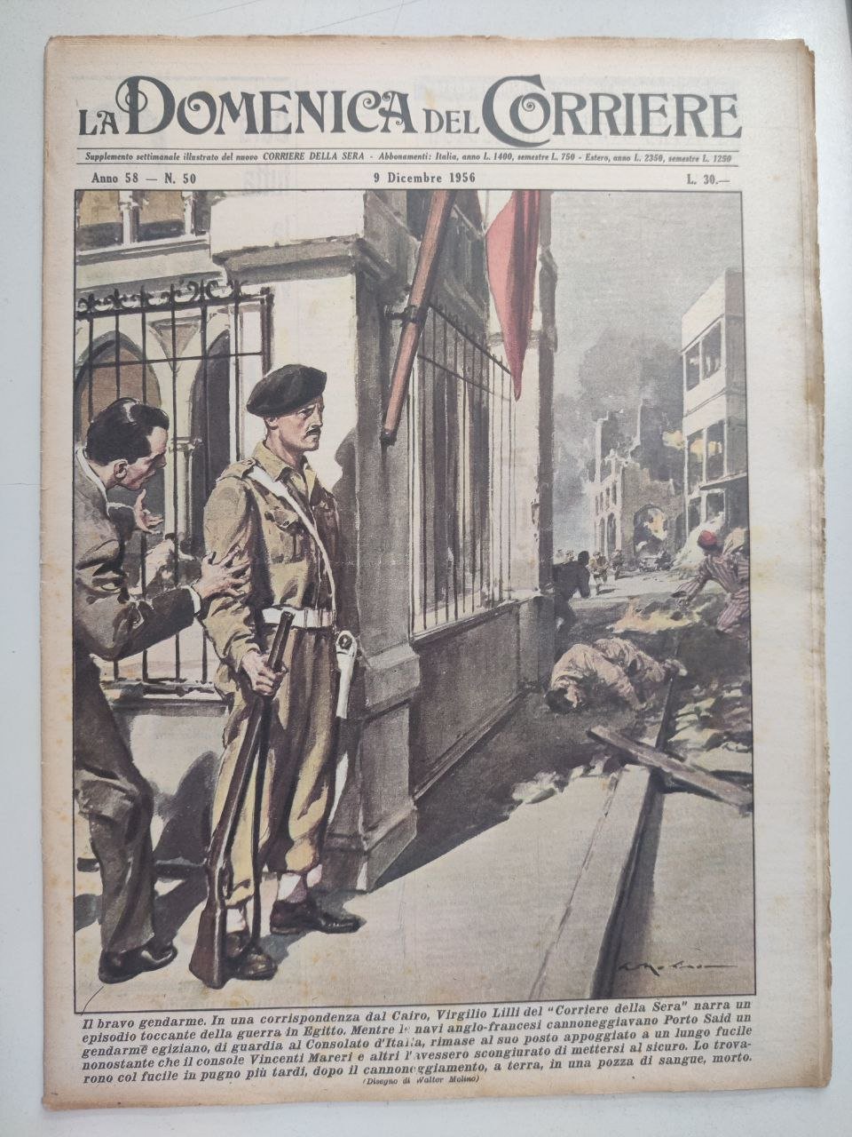 LA DOMENICA DEL CORRIERE 9 dicembre 1956 Anno 58 - … | Immagine principale