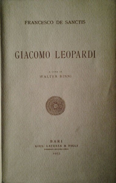 LA LETTERATURA ITALIANA NEL SECOLO XIX. VOLUME I. ALESSANDRO MANZONI.