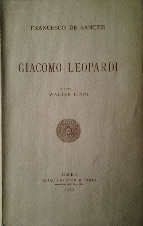 LA LETTERATURA ITALIANA NEL SECOLO XIX. VOLUME I. ALESSANDRO MANZONI.