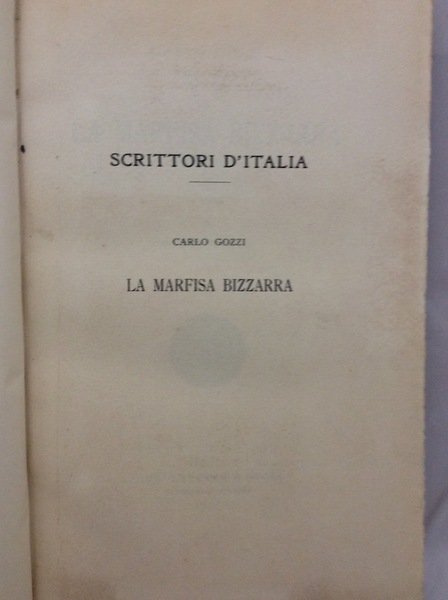 LA MARFISA BIZZARRA. - A cura di C. Ortiz.