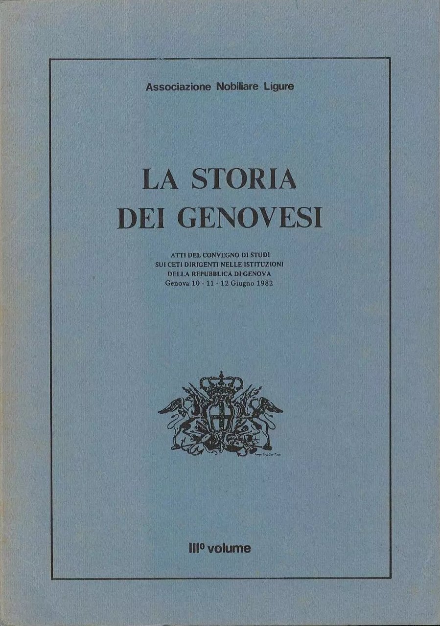 LA STORIA DEI GENOVESI. 8 Volumi.