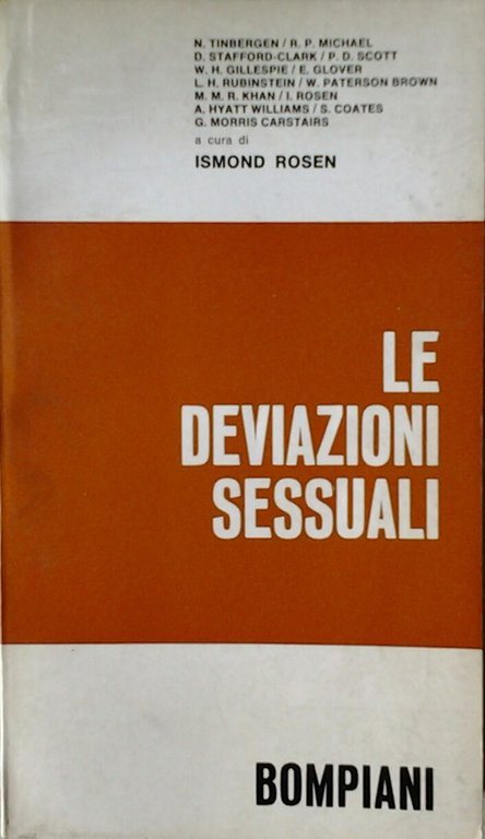 LE DEVIAZIONI SESSUALI. - Introduzione all'edizione italiana di Giovanni Carlo …