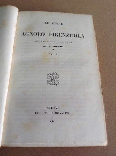 LE OPERE. 2 Volumi. - Ridotte a miglior lezione e …