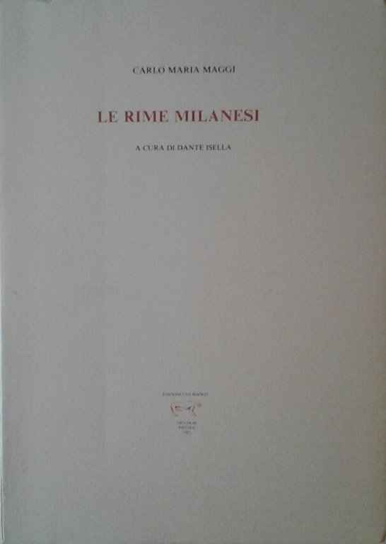 LE RIME MILANESI.