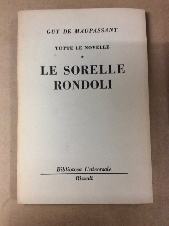 LE SORELLE RONDOLI (TUTTE LE NOVELLE, V).