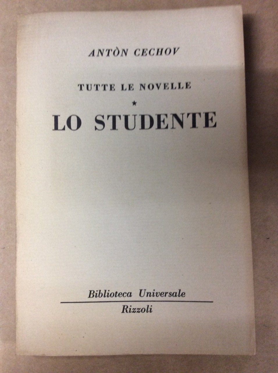 LO STUDENTE. - Tutte le Novelle, X.