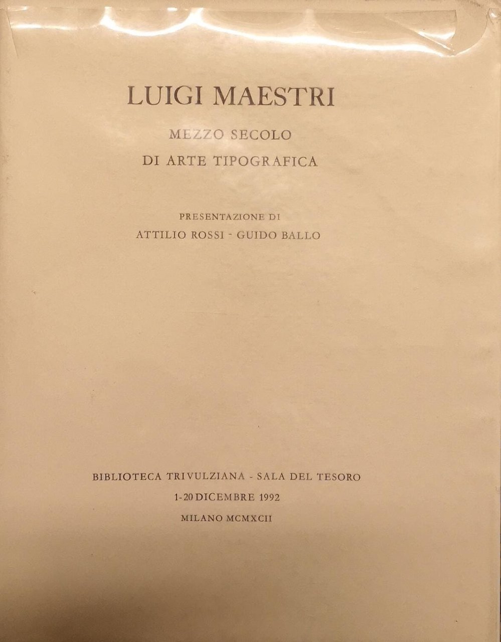 LUIGI MAESTRI. - Mezzo secolo di arte tipografica. Presentazione di … | Immagine principale
