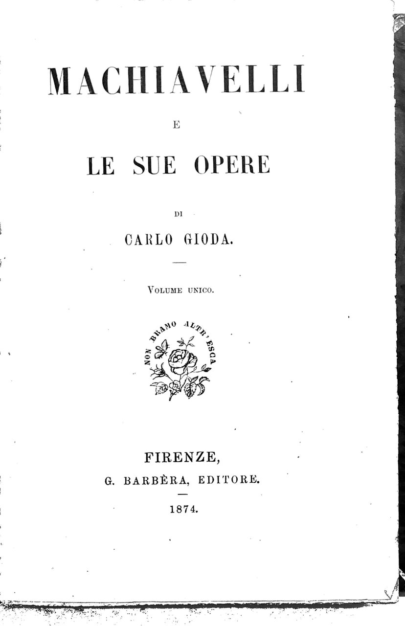 MACHIAVELLI E LE SUE OPERE. | Immagine principale