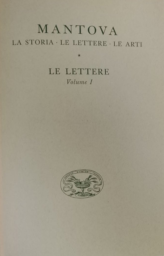 MANTOVA. La Storia - 3 volumi. Le Lettere - 3 …