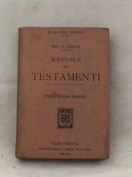 MANUALE DEI TESTAMENTI.
